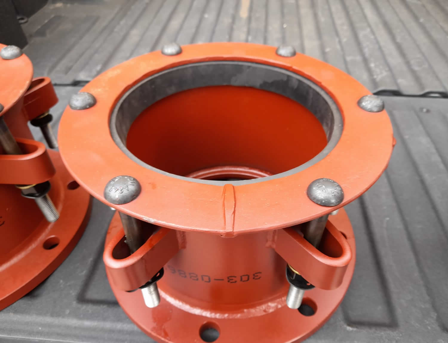 Cople adaptador bridado en acero ASTM A36 de 8 pulgadas