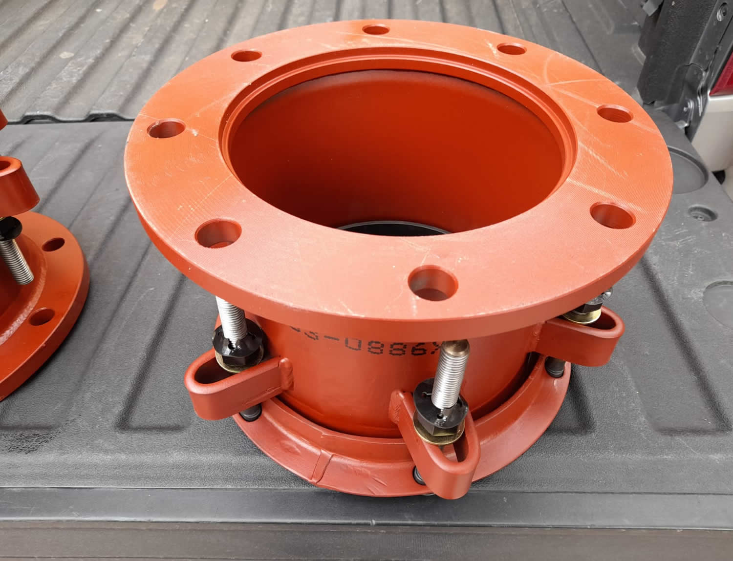 Cople adaptador bridado en acero ASTM A36 de 8 pulgadas
