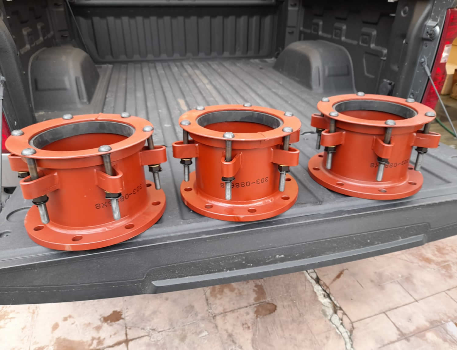 Cople adaptador bridado en acero ASTM A36 de 8 pulgadas